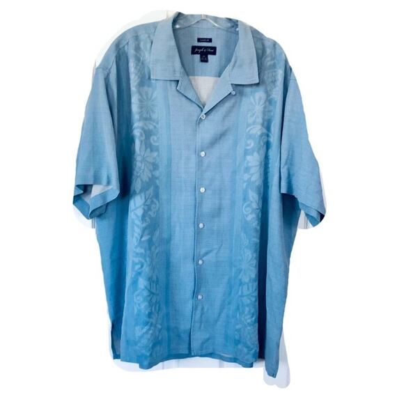 Joseph & Feiss Other - Joseph & Feiss Men's Hawaiian button down 100% silk Blue XXL with floral…